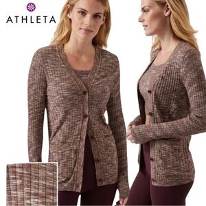 NWT Athleta Revolve Cardigan Marled Knit Cardigan
